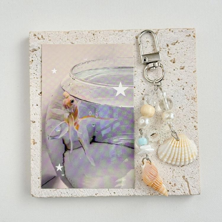 Elegant Shells Pearls Pendant Strap Chic Marine Inspired Keychain Pendant Phone Strap Charm for Purses and Handbags