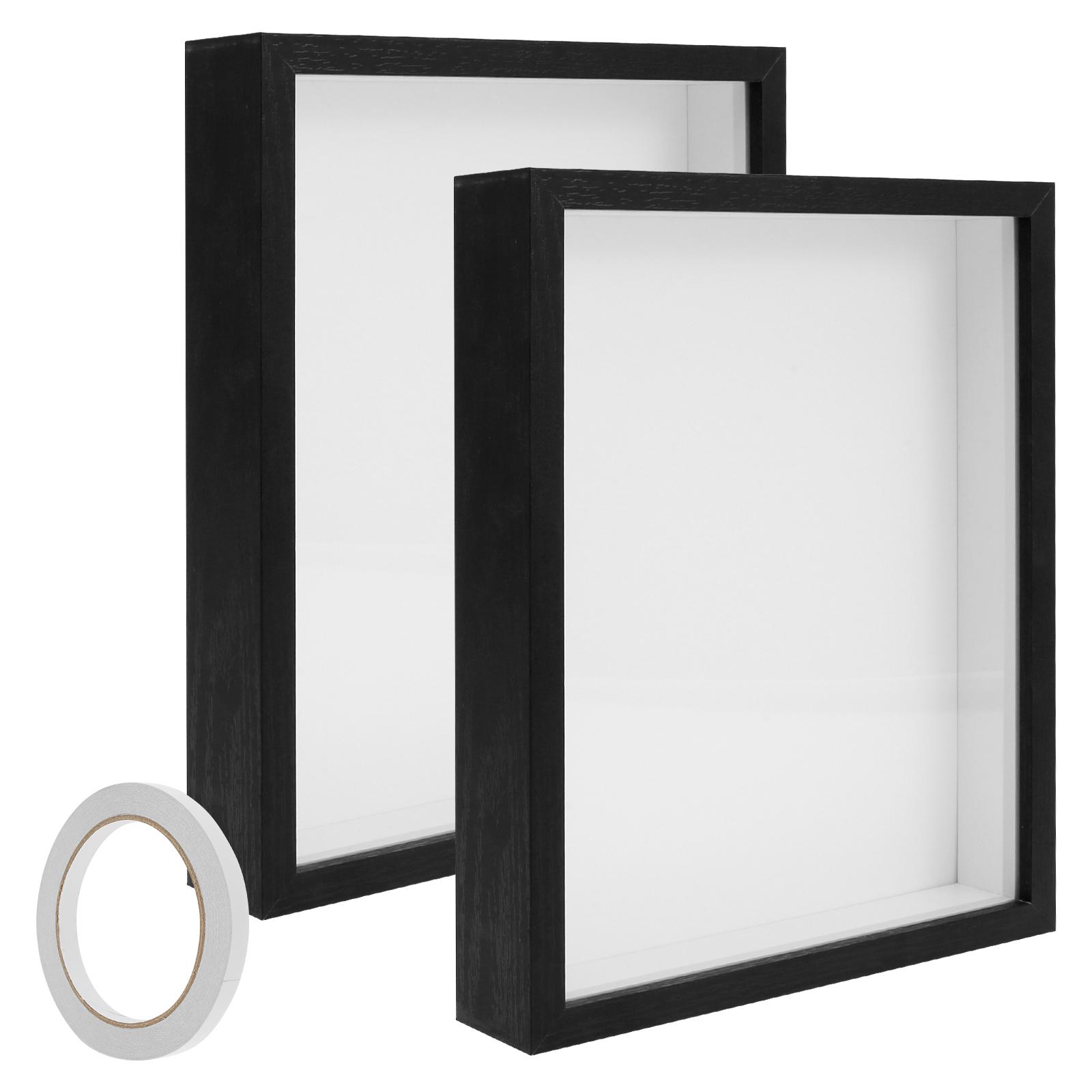 

2 шт. Деревянная фоторамка-теневая коробка глубиной 3 см для демонстрации трехмерных работ, скандинавский DIY деревянный декор для фотографий