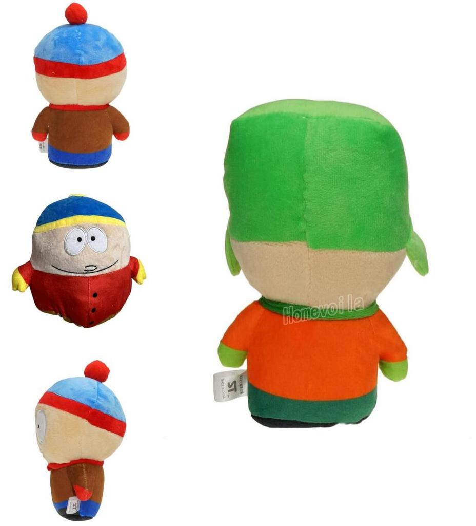 Breloc South Park cu jucării de pluș Kyle, Cartman și Kenny