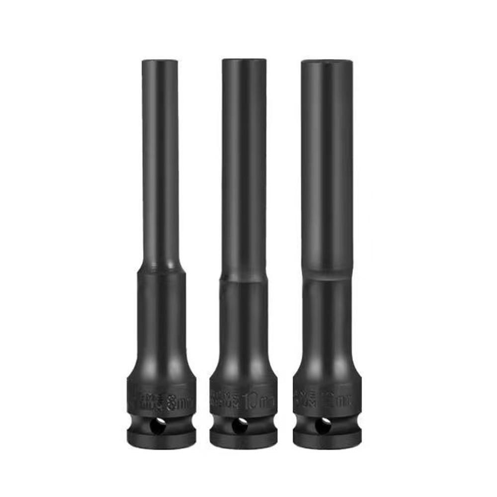 

Wear Resistant Hex Socket Adapter Deep Socket Drive Socket Wrench Pneumatic Air Tool 3Pcs