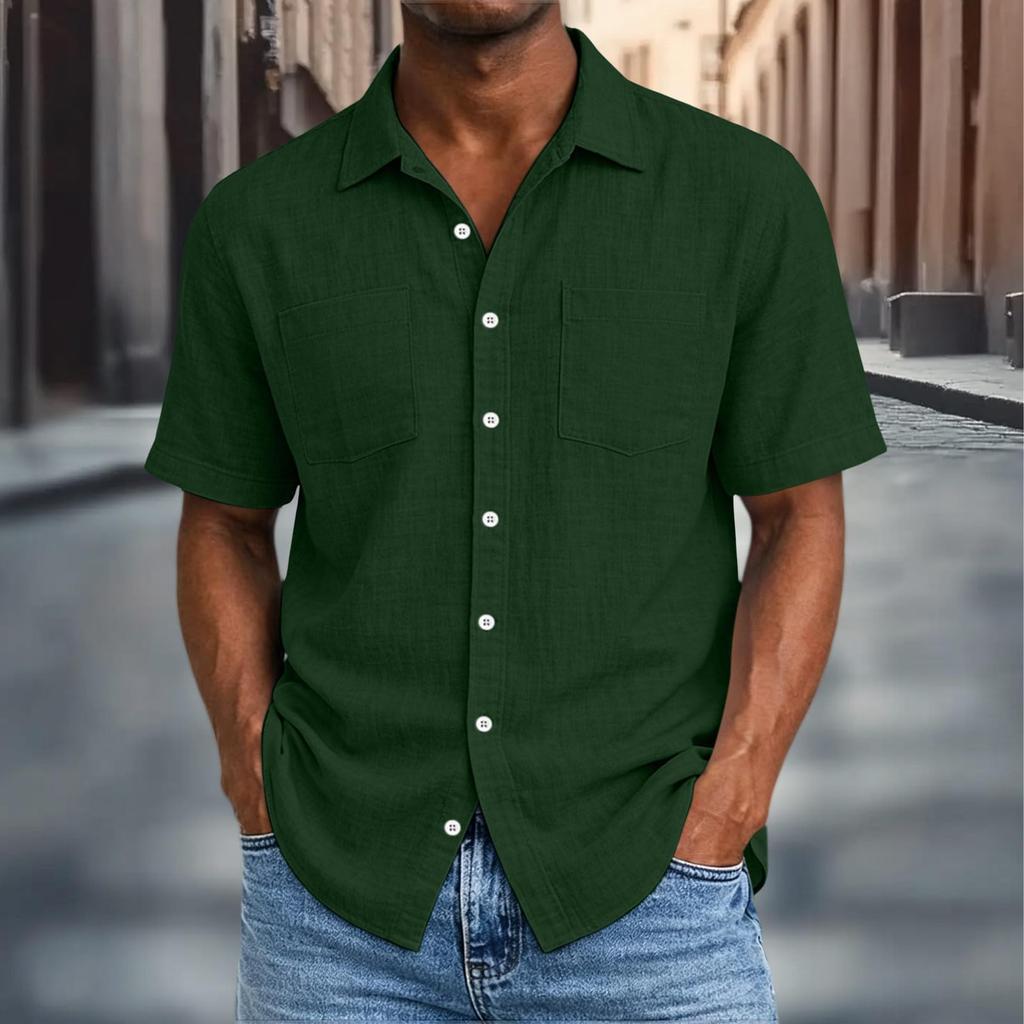 Men's Summer Casual Relaxed Fit Loose Shirt for Everyday Wear