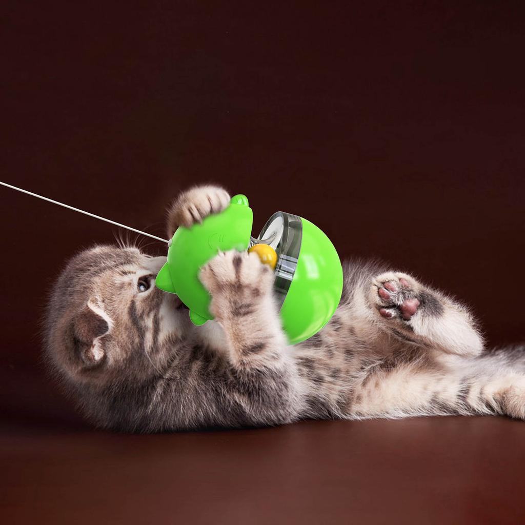 Cat Tumbler Chasing Toy for Kitten Interactive Chasing Toy with Interesting Bell Pet Teaser Scratching Stick Supplies