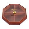 Divided Serving Tray Wood Dustproof Multipurpose Serving Bowl for Chinese New Year Wedding Spring Festival Entertaining Treats