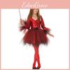 Halloween-Kostüm für Mädchen Roter Stier Dämon Cosplay-Outfit Weicher Polyesterstoff Geeignet für Bühnenauftritte von Kindern
