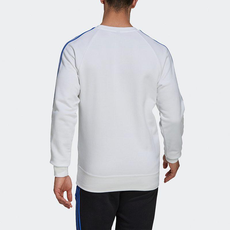 Adidas Real Madrid Sweatshirts Men's White Crew Neck Moderate Regular GR4341