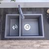 TLXT Quartz Stone Undermount Double Kitchen Sink