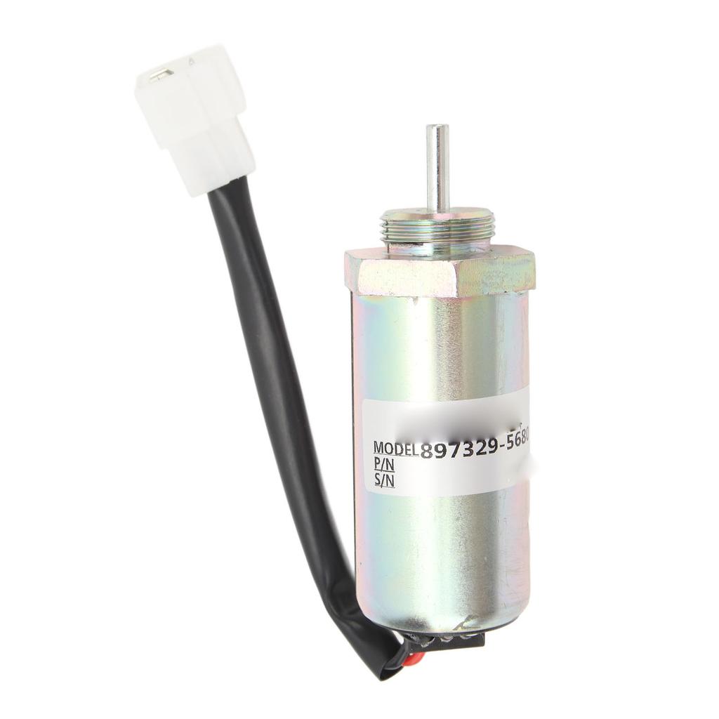 Fuel Stop Solenoid Valve 897329 5680 DC12V Reliable Rugged Fuel Shutoff Solenoid Valve Replacement for Isuzu Engines