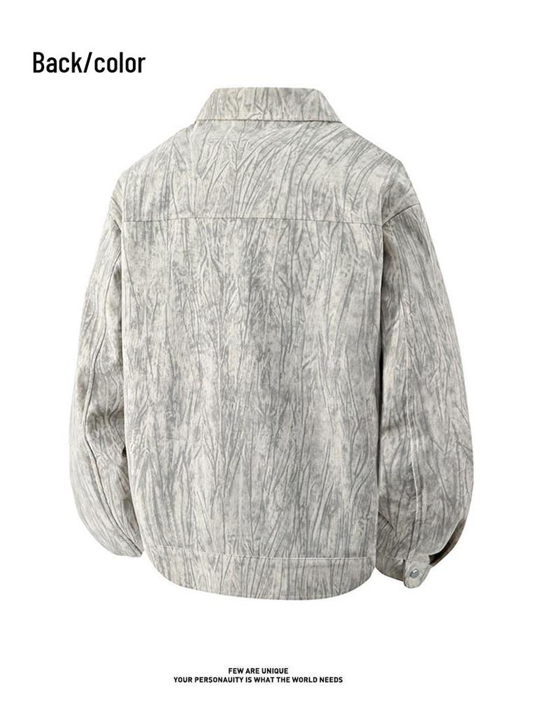 New Arrival Men's Plus Size Corduroy Jacket: XL Loose Fit, Trendy Lapel Shirt Style