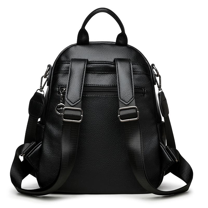 Women's PU Backpack Large Capacity Travel Multi-function Shoulder Bag
