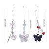 Bowknot Butterfly Heart Phone Charm Straps Car Keys Hanging Pendants Y2K Bag Decoration Lanyard Purse Accessories