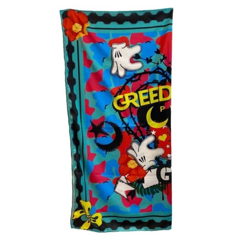 GREEDILOUS GREEDILOUS blue CAMOUFLAGE SCARF-SMALL