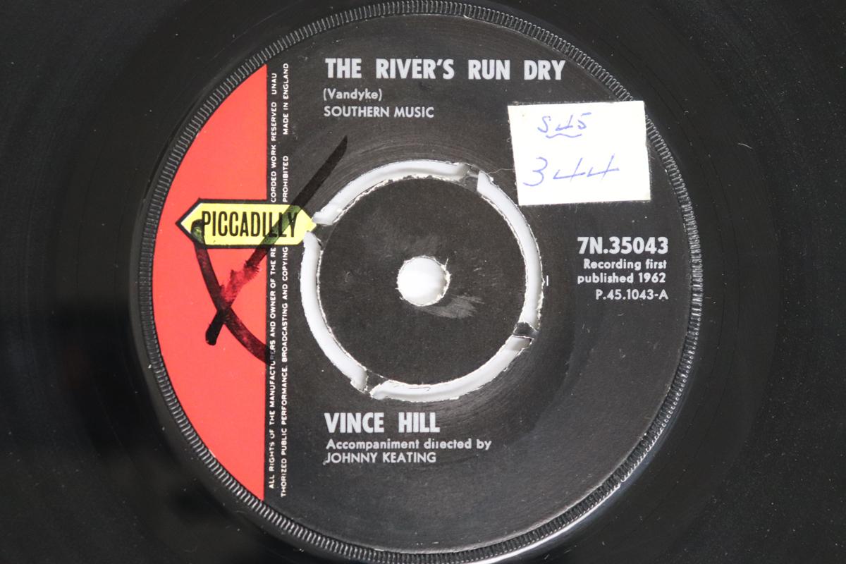 

7inch Record VINCE HILL - River s Run Dry 7N35043 PICCADILLY 1962 UK Pop Used