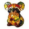 Yousheng Animal Table Lamp, Colored Glass Chicken Squirrel Monkey Mouse Horse Cattle Night Light, Warm Light Bedside Lamp for Bedroom Living Room
