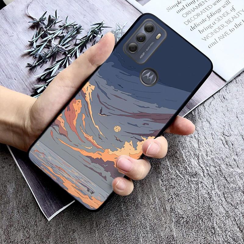 

Чехол для телефона с пейзажем неба и пейзажем аниме для Moto Edge 50 40 Pro Edge 40 30 Ultra Neo Fusion G Power G Stylus G Play E32 E20 E40 G Stylus 2021