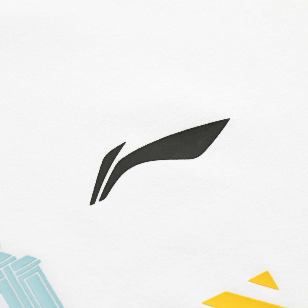 Li Ning Badminton Serie Cartoon Anime Rundhals Bequem Vielseitig Atmungsaktiv Kurzarm Badmintonshirt Unisex Oberteile Standard-Weiß AHSUA47-2