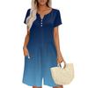 Womens Casual Short Sleeve Jumpsuit Fashion Top Jumpsuit Shorts Rompers With Pockets