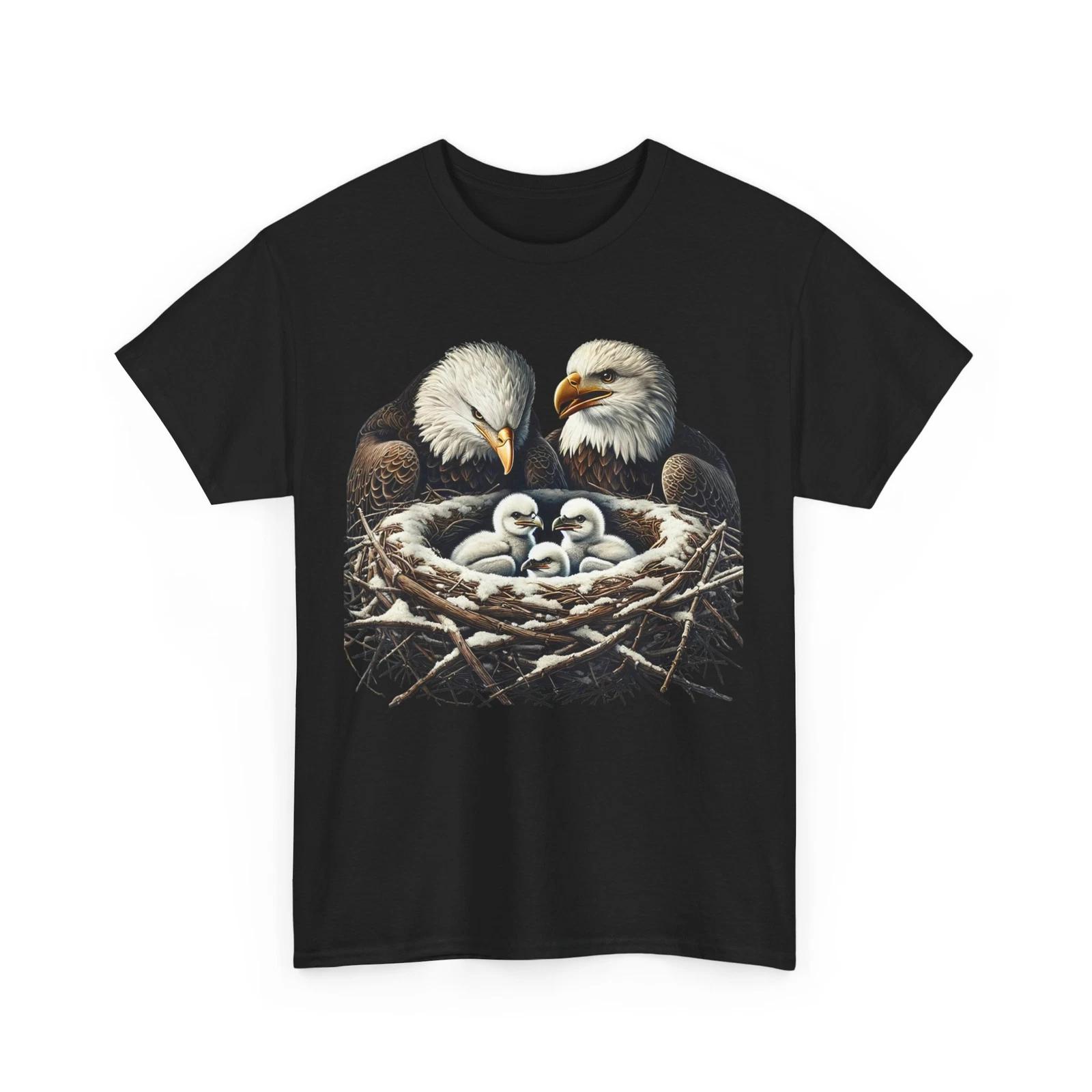 Bald Eagle Family Shirt, Mom Dad Three Eaglet Cute T shirt S