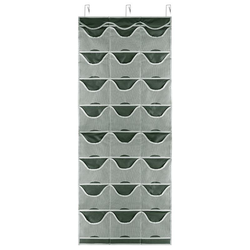 Wall-Mounted 24-Pocket Transparent Hanging Organizer for Baseball Hats