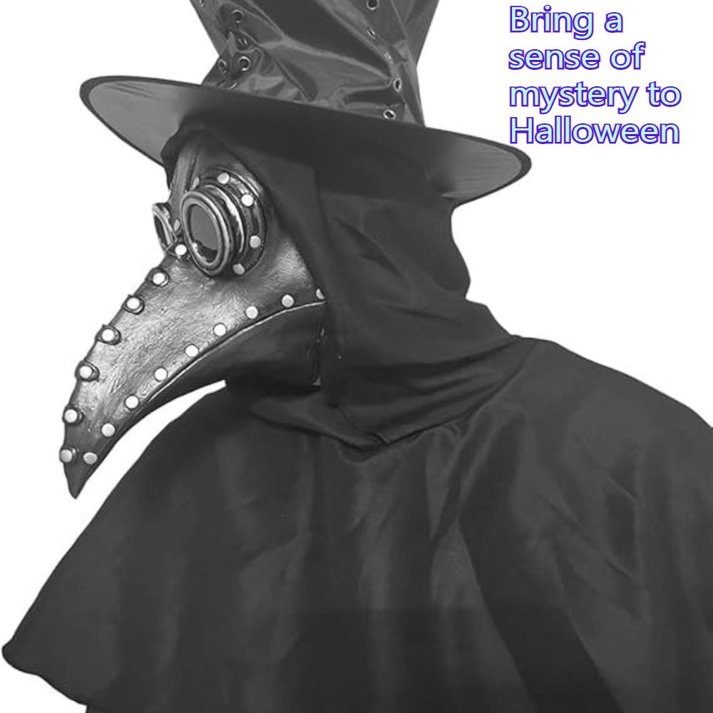 Cosplay Halloween Event Props Funny Medieval Steampunk Plague Doctor Bird Mask Long Nose Beak Latex Punk Masks Beak Accessories