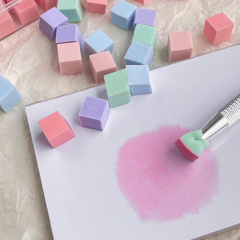 50/100 Pcs Square Nail Art Sponge Set Gradient Nail Brushes Gel Polish Design Nail Sponge Grab Pen Manicure Supplies
