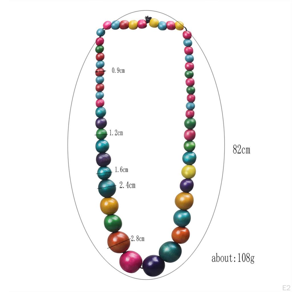Bohemian Necklace with Multi Colored Beads Long Jewelry for Mothers Wives Sisters Daughters
