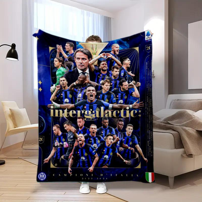 Famous F.C. Internazionale Milano football player Lautaro Martínez blanket Soft four season home bed office travel outdoor warm blanket L10