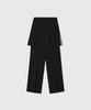 Lugkaeseuteu Bolin Pleated Layered Pants_Black