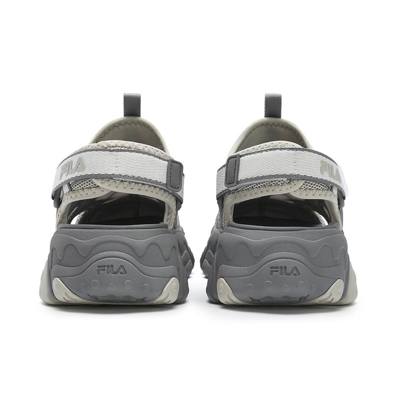 Fila Fluid 5 Sandal Cat Paw Creek Hiking Versatile Trendy Fashion Casual Retro Beach Sandals Women Sandals Brown Silver F12W522401FCS