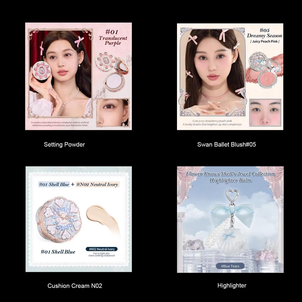 Flower Know Little Angel Collectie Make-up Cadeaubox Oogschaduw Blusher Crème Matte Lippenstift Highlighter Volledige Set Alles-in-één