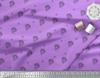 Soimoi Purple Japan Crepe Satin Fabric Artistic Floral Printed Fabric 1 Metre 42 Inch