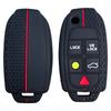 Θήκη Κλειδιού Σιλικόνης Flip 5 Κουμπιών FOB για VOLVO S60 2000-2009 / S80 1999-2006 /V70 2000-2007 XC90 2002-2013