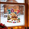 Seasonal Store Decorations Chinese New Year Window Stickers, 2027 Goat Static Clings, Reusable Home Holiday Decor Crochet Knit Lamb Decals,