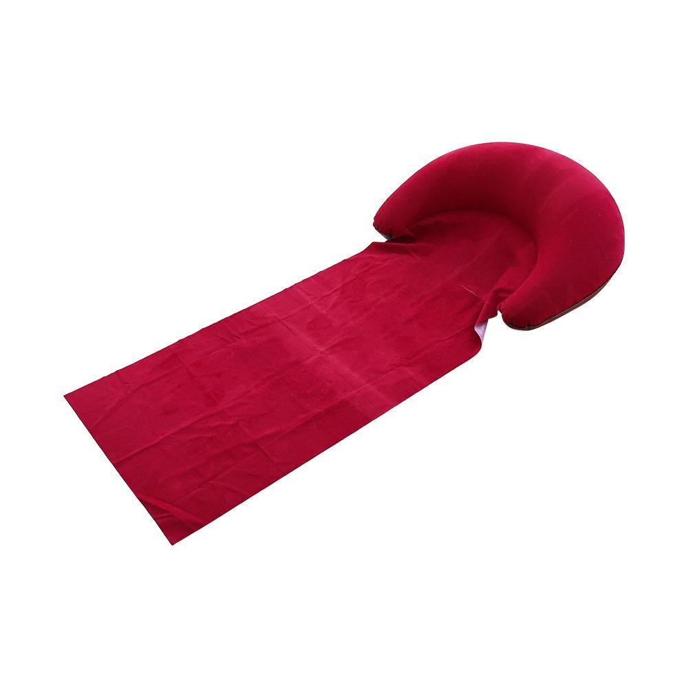 Portable Design Inflatable Beach Mat Moisture Proof Beach Sleeping Mat Outdoor Activities темно-красного