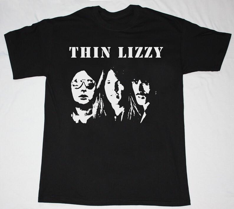 Thin Lizzy band Men T-shirt Black Unisex Cotton All Sizes 84 Unisex T-Shirt XXXL