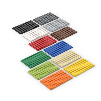 10 pezzi fai da te blocchi di costruzione figure sottili mattoni 6x10 punti 12 colori educativi creativi dimensioni compatibili con 3033 giocattoli per bambini