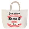 Beach Bag - PLANETEE - Super Grandma - Natural Cotton - Strong Rope Handles - Printed In France