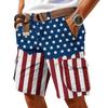Pantalones Cortos Cargo para Hombre con Estampado de Bandera Edición 250 Aniversario Corte Relajado con Cinturón Múltiples Bolsillos Material Ligero para Actividades al Aire Libre