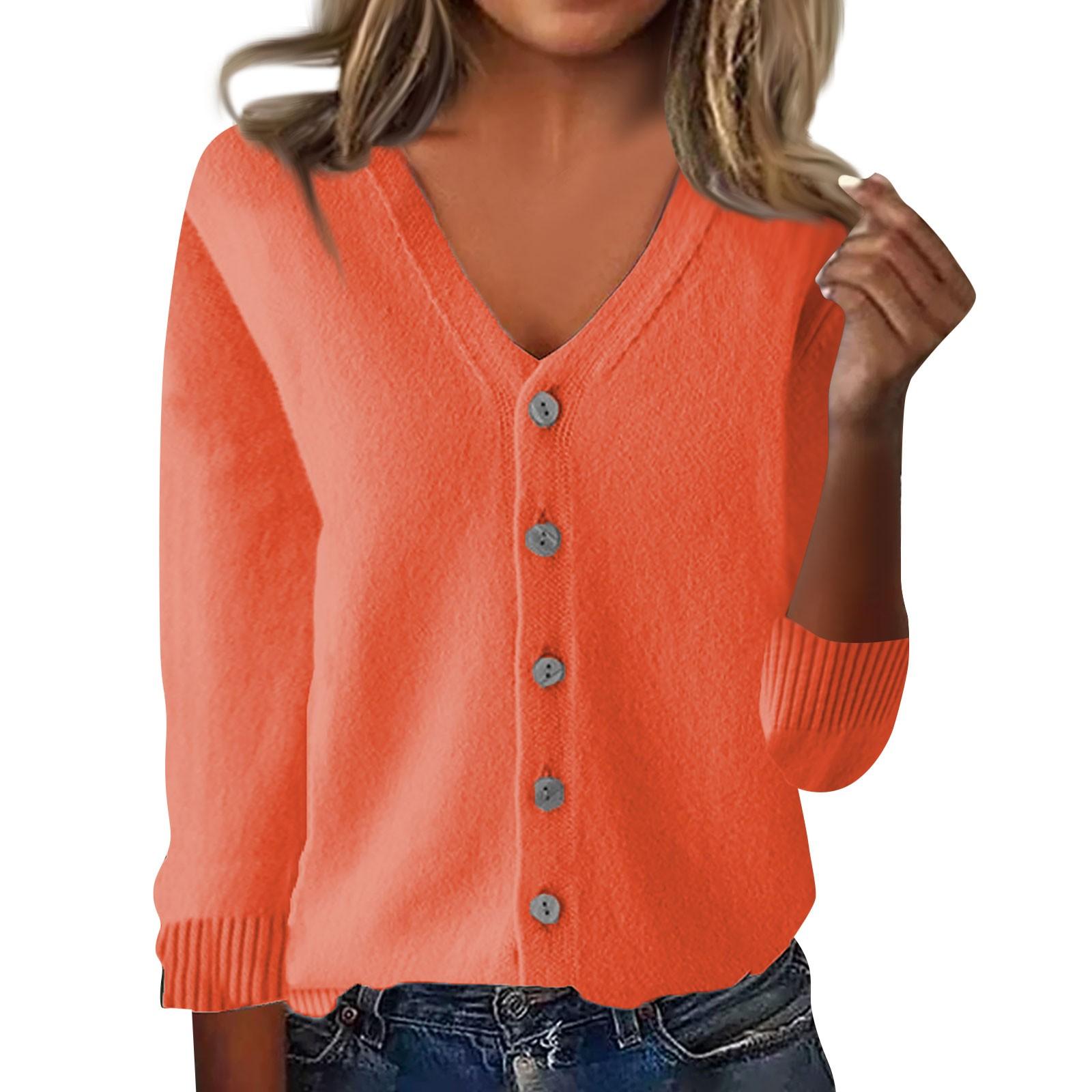 

Women s Fashion Loose Knit Top Long Sleeve Casual Solid Color Cardigan Jacket XL