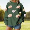 Ladies' Loose And Comfortable Casual Fashionable Rugby Print Sweatshirt