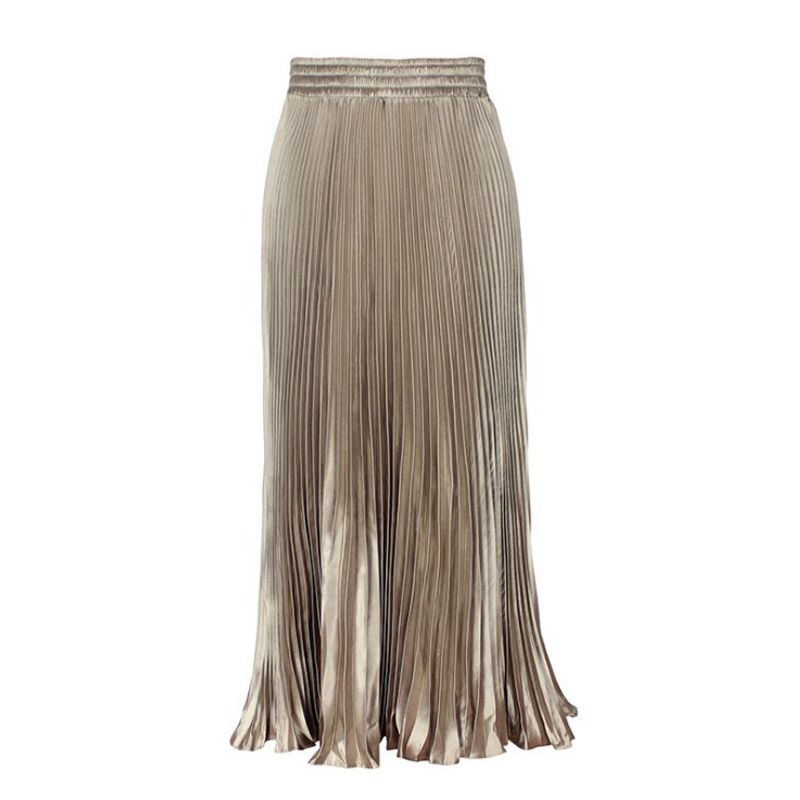 Solid Color Elastic Waist Bag Hip Skirt Pure Color Elastic Waist