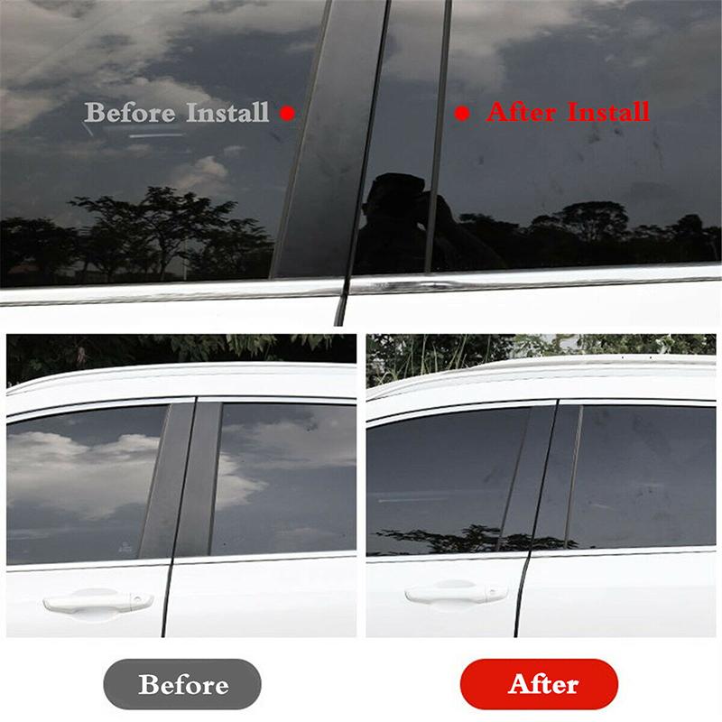 8Pcs Middle column sticker Window Door Column B C Pillar Post Cover Trim Decal For Honda HRV 2016-2022