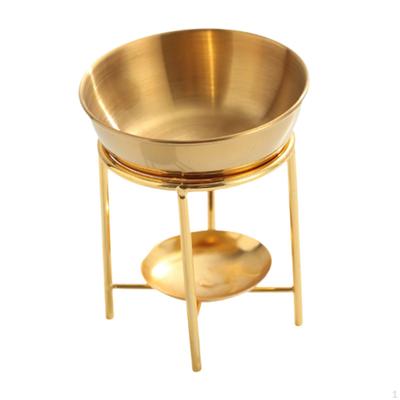 Essential Oil Burner Waxes Melt Diffuser Gold Aroma Tealight Candle