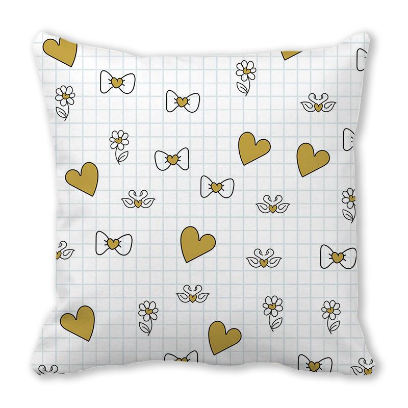 Home Decor Valentine's Day Love Patterns Pillow Covers Pattern Cushion Cover Suitable for Sofa Bedroom Car Pillow Cover