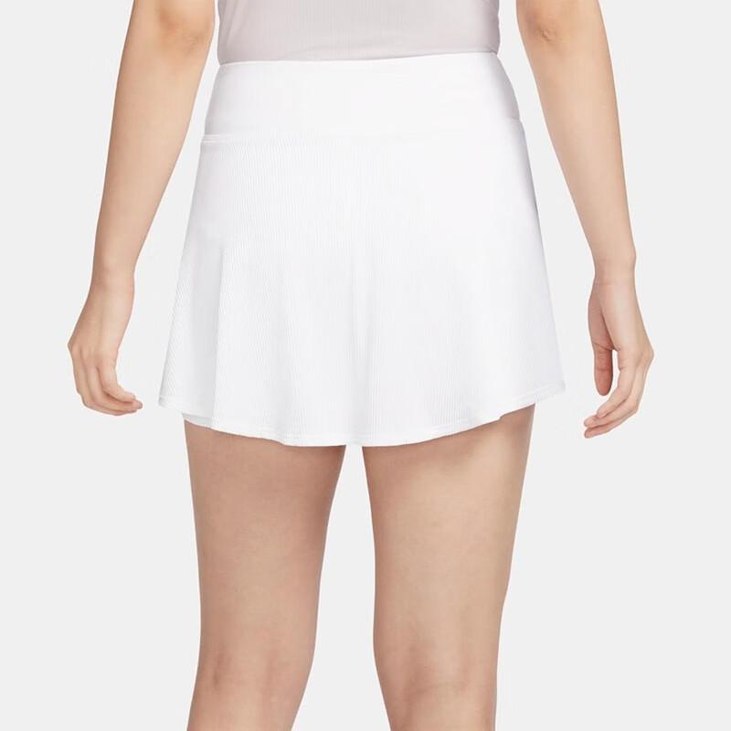 Nike Solid Color Logo Skirt-Style Quick-Dry Breathable Tennis Shorts Women Bottoms White FD5700-100