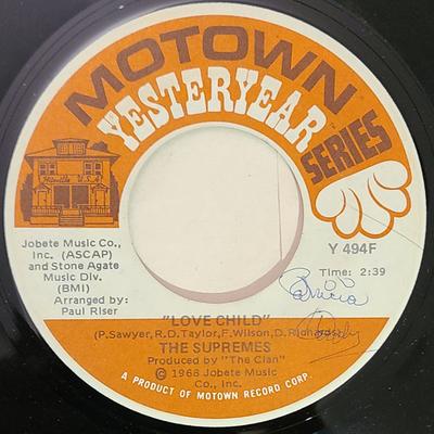 7inch Record SUPREMES - Love Child / Some Things You Never  Y494F Motown 1973 US Soul/Funk Used