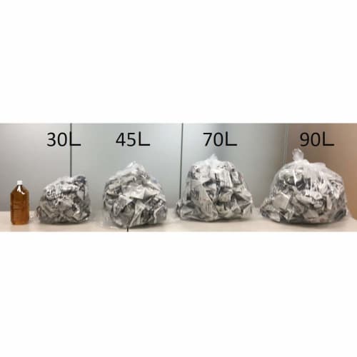 Ordy Garbage Bags, 45L, Thick, Transparent, Pack of 10, 80cm X 65cm, 0.05mm Thick, Poly Bag Business, P-455