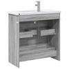 Bathroom Furniture Set Gray Sonoma 81 X 40 X 84.5 Cm Particleboard