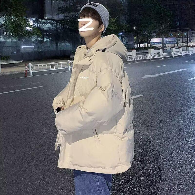Men's Korean Style Winter Windproof Cotton Jacket - Trendy, Loose Fit for Couples