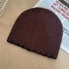 Luochi Korean Style Solid Color Knit Wool Hat for Men & Women - Autumn Winter Face Slimming Head Covering