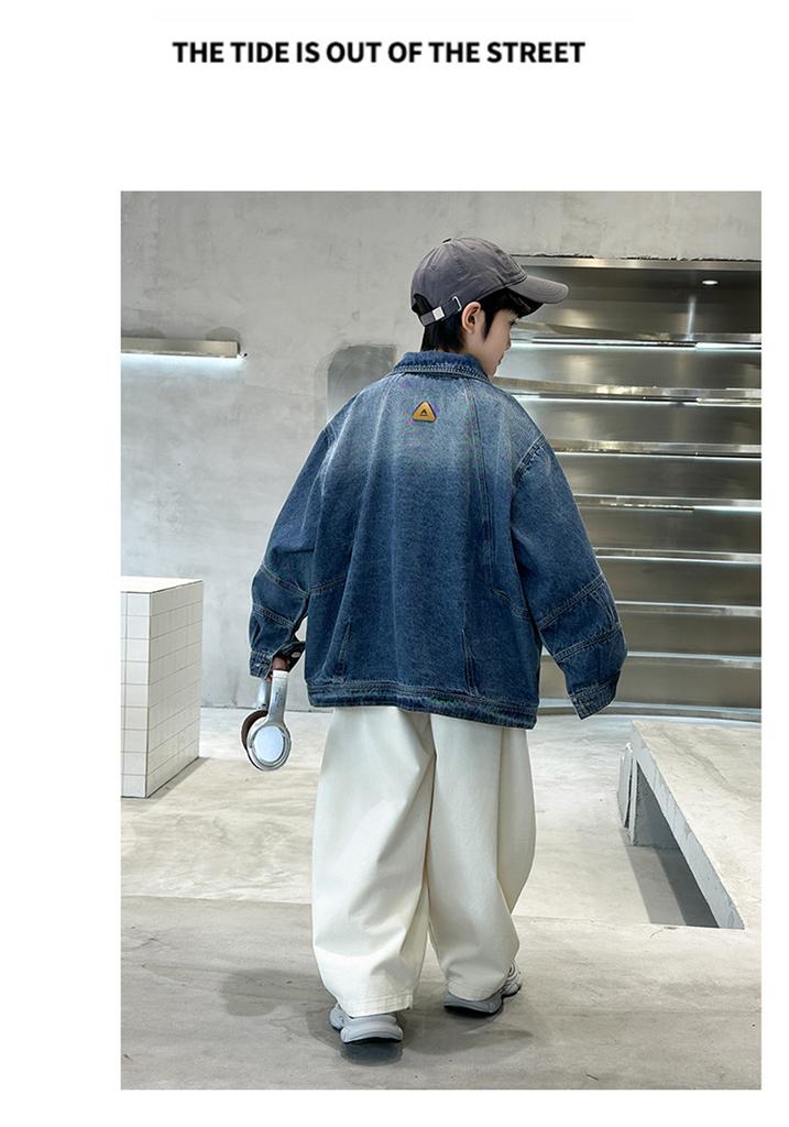 Boys' Spring Wear 2026 New Spring Mid To Large Children's Wear Spring and Autumn Style Boys' Cowboy Rascal Handsome Fashion Trend